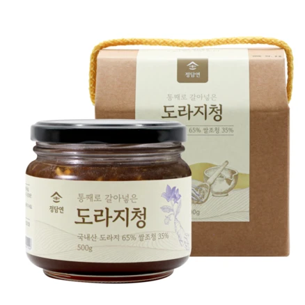 [100% 국산 약도라지] 정담연 통째로 갈아넣은 도라지청 고함량, 1개, 1개입, 500g