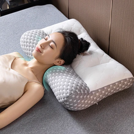 로젤라 베개 안심 수면 목베개 옆으로 자는 베개 메모리 폼 베개, 1개, 흑백