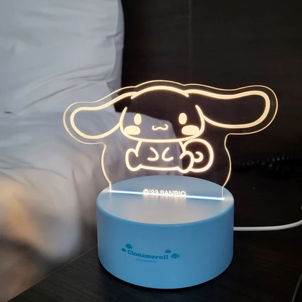 산리오 캐릭터즈 아크릴 무드등 조명 USB 타입, 시나모롤