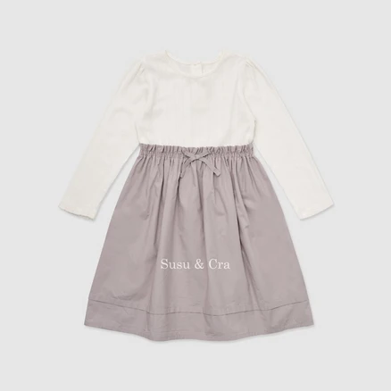 [브랜드정품]슈슈앤크라 공식브랜드관 헤이젤 원피스 ㅡ 아이보리 봄신상 여아선물