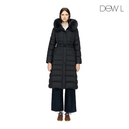 듀엘 폭스퍼 슬림 구스 롱 다운 BK_D244PSG276 548801, 55, Black_BK1