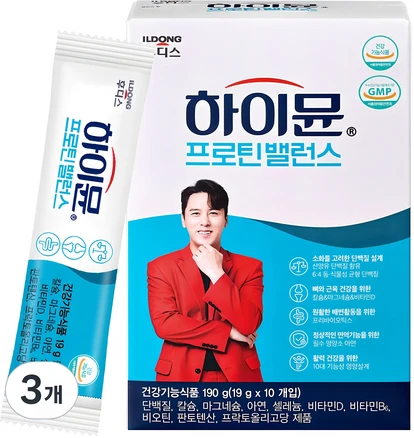 하이뮨 프로틴 밸런스 스틱형, 190g, 3개