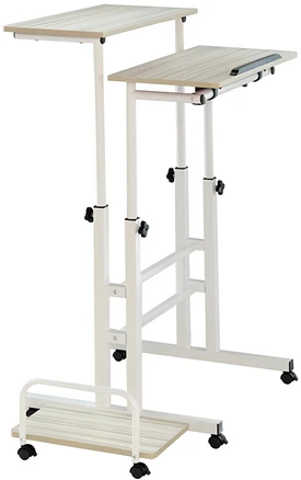 생활살림 높낮이 조절 스탠딩 테이블 일반형, 우드