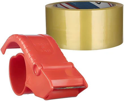 대박테이프 투명 박스테이프 50m + 커터기, 1세트