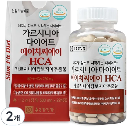 종근당건강 가르시니아 다이어트 에이치씨에이 HCA, 224정, 2개