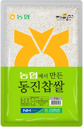 지평선 서김제농협 농협에서만든 동진찹쌀, 5kg, 1개