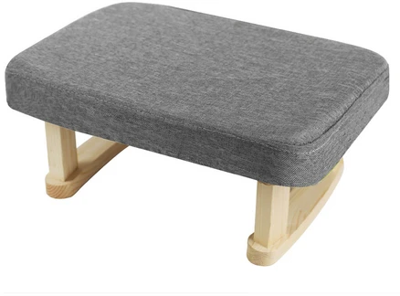 하늬통상 패브릭 쿠션 발받침대, 연그레이