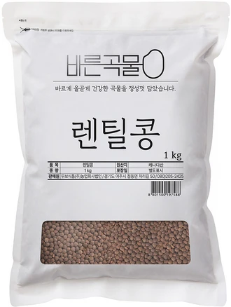 바른곡물 렌틸콩, 1kg, 1개