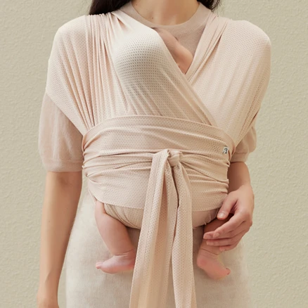 코니 플렉스 Air Mesh 아기띠 + 헤드 서포트 + 파우치 세트, 페일핑크