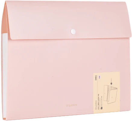 델리 린피니 8분류 도큐먼트 아코디언파일, 핑크(72456PK), 1개
