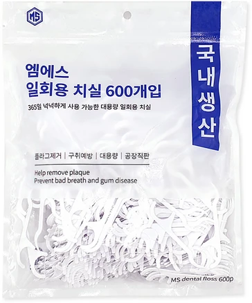 엠에스 일회용 치실, 8cm, 600개입, 1개