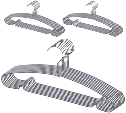 코멧 코팅 논슬립 옷걸이, 그레이, 30개