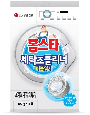 홈스타 세탁조 클리너 버블워시 드럼겸용 2포, 100g, 1개