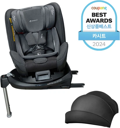 다이치 블리바 360 프로 아이사이즈 카시트 + 선바이저 세트 일체형, 투톤블랙