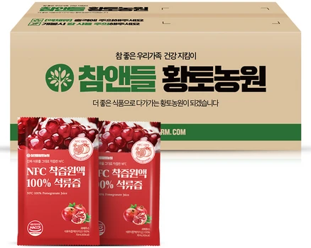 참앤들황토농원 NFC 착즙원액 100% 석류즙, 70ml, 100개