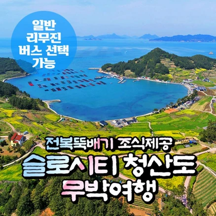 [전남] 슬로시티 청산도 유채꽃+청해진 장보고 유적지/장도섬 무박여행(일반/리무진 선택)/서울경기出