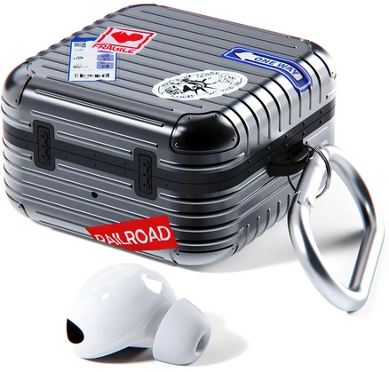 미아크 갤럭시 버즈 캐리어 케이스, 갤럭시 버즈 라이브 / 프로 / 프로2 / fe, 블랙, 1개