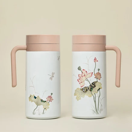 [장이] 자개 연꽃 큰 보-들잔 600ml, 1개, white(+제로웨이스트포장)