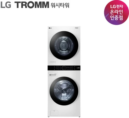 LG전자 트롬 워시타워 W20WD 세탁기 24kg + 건조기 20kg 방문설치, 릴리 화이트