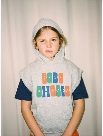 보보쇼즈 25SS 아동 후드 MULTICOLOR BOBO CHOSES SLEEVELESS HOODIE B125AC130