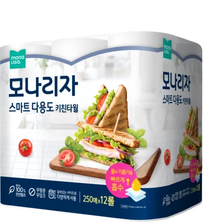 모나리자 스마트 다용도 키친타올 250매, 12개