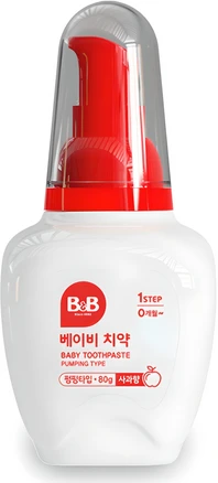 비앤비 베이비 치약 액상형 사과맛, 80g, 1개