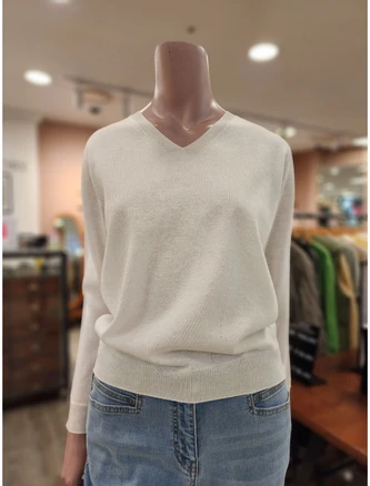 BCBG [올앤선드리] 써머 베이직 V넥 P/O_ A3M3K302 13 [IVORY]