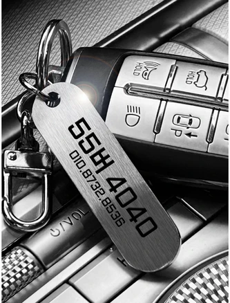 주문제작 주차번호판키링 열쇠고리 스마트키홀더 자동차키링 키홀더, 개별디자인, 도담체, 기본패키지