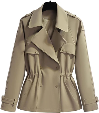 셀럽당 쇼트 트렌치코트 여춘추 기질 상의M1979