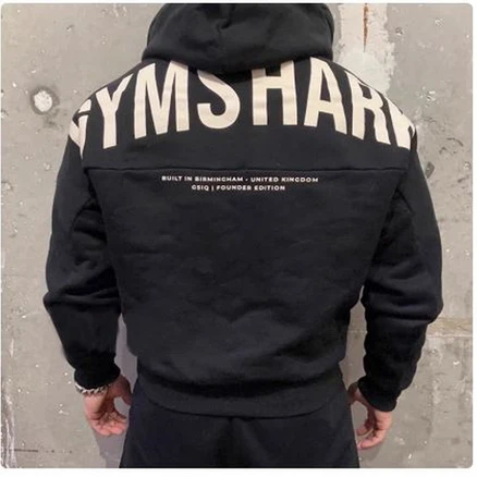 짐샤크 GYM SHARK 파운더스 후디 남녀공용 웨이트 피트니스 헬스 후드 티셔츠