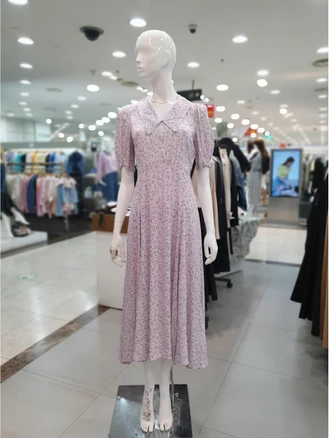 시슬리 플라워 프린트 롱 원피스 SAOPC3431