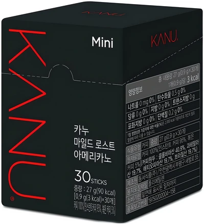 카누 마일드 로스트 아메리카노 원두커피믹스, 0.9g, 30개입, 1개, 900mg