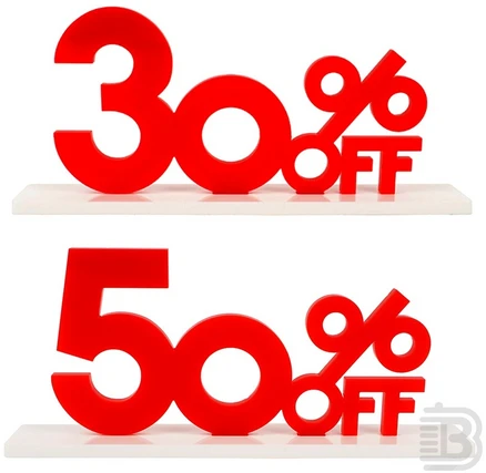 베스트퀄 세일할인POP안내판 20%OFF 할인점쇼카드, 30프로