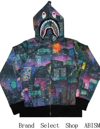 일본 정품 베이프 BAPE 샤크 풀 집업 후드