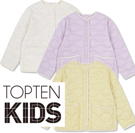 탑텐키즈 여아 겨울부터 초봄 간절기 화사하고 가벼운 경량 패딩 자켓