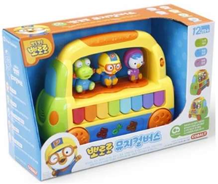 뽀로로 뮤지컬 버스 완구, 혼합 색상, 1개