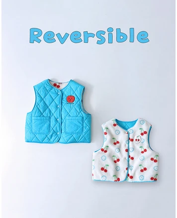 로아앤제인 세컨더리 캐비닛 (리버서블)미니미 패딩 베스트 RJ24WVT08BL