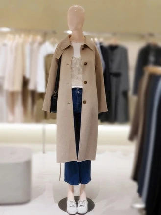 싱글카라 오버핏 핸드메이드 코트 SABHC931