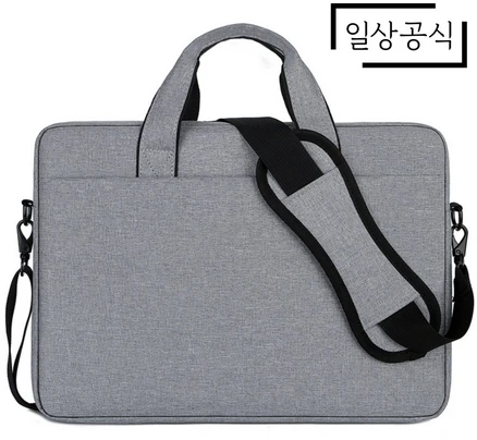 일상공식 심플 대용량 노트북 가방, 그레이, 1개