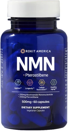 로킷아메리카 NMN + 프테로스틸벤 500mg 캡슐, 1개, 60정