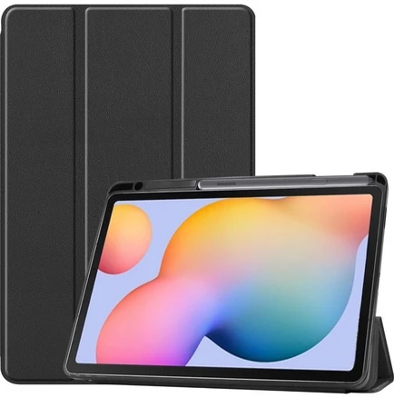 갤럭시탭 S6 라이트 lite SM-P610 SM-P615 스마트 북커버 케이스, 다크 블랙