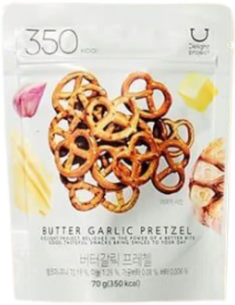 딜라이트 프로젝트 프레첼 스낵 70g | 버터갈릭, 9개