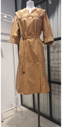 [듀엘] DEWE 세일러 레이스 카라 원사이즈 원피스 D223MSE007 NC일산