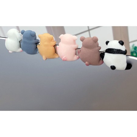 까마느 모니터 작은 동물 피규어 인형 모형 장식 세트