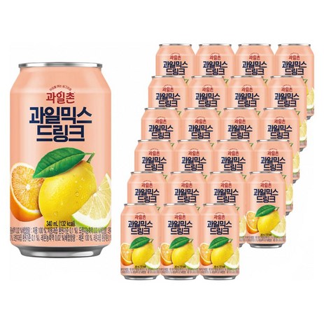 해태htb 과일촌 과일믹스 드링크, 24개, 24개, 340ml-추천-상품