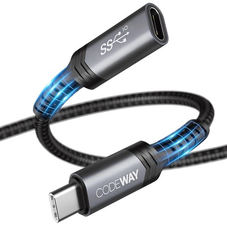 코드웨이 USB C타입 3.2 GEN2 연장케이블, 1개, 1m-추천-상품