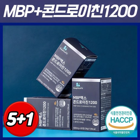 미국산 저분자 상어연골 콘드로이친 1200 MBP 식약처 HACCP 인증 킵유어핏, 60정, 6개-추천-상품