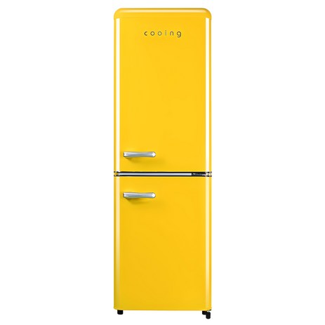 쿠잉전자 레트로 151L 2도어 냉장고 방문설치, REF-C153Y-추천-상품