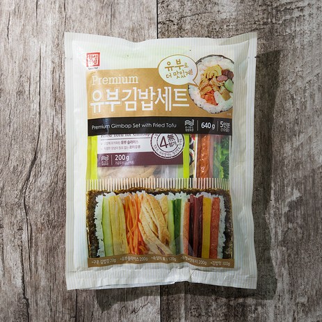 한성기업 프리미엄 유부김밥재료 6종 세트, 640g, 1개-추천-상품