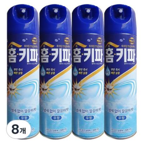 홈키파 수성 에어졸 살충제 무향, 500ml, 8개-추천-상품